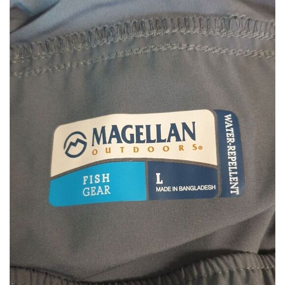Magellan Outdoors Mens Fishing Shorts L Gray Water-Repellent Utility Sporty - Picture 5 of 8
